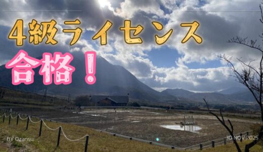 初心者乗馬日記 : アラフォーが学ぶレッスン97,98鞍目★4級ライセンス試験★【2024年11月】