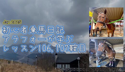 初心者乗馬日記 : アラフォーが学ぶレッスン106,107鞍目【2025年1月】