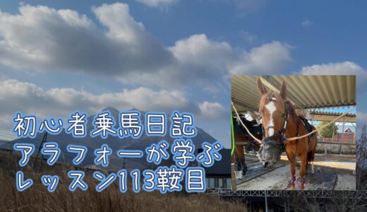 初心者乗馬日記 : アラフォーが学ぶレッスン113鞍目【2025年2月】